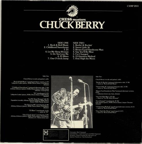 Chuck Berry Chuck Berry - Chess Masters Series vinyl LP album (LP record) UK CHKLPCH693653