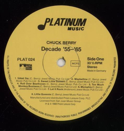 Chuck Berry Decade '55 - '65 - Shrink vinyl LP album (LP record) German CHKLPDE855437