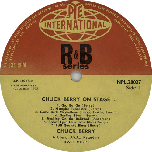Chuck Berry On Stage - EX vinyl LP album (LP record) UK CHKLPON351411