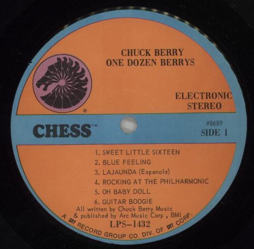 Chuck Berry One Dozen Berrys vinyl LP album (LP record) US CHKLPON882095