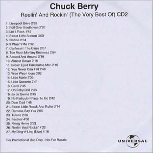 Chuck Berry Reelin' And Rockin' CD-R acetate UK CHKCRRE354274