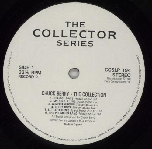 Chuck Berry The Collection 2-LP vinyl record set (Double LP Album) UK CHK2LTH494969