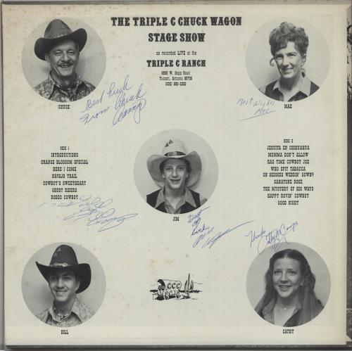 Chuck Camp The Triple C Chuck Wagon Stage Show - Autographed vinyl LP album (LP record) US I4ULPTH668600