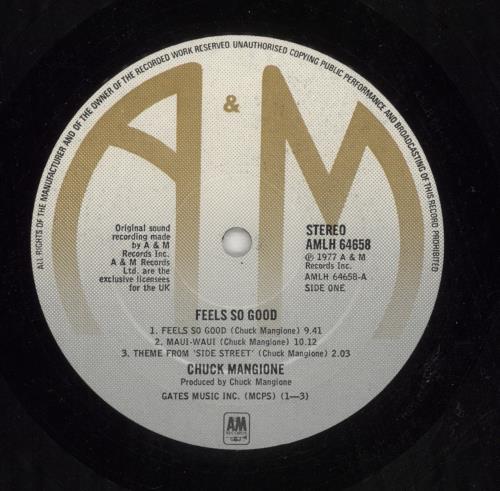 Chuck Mangione Feels So Good vinyl LP album (LP record) UK CMGLPFE772535