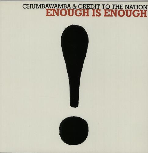 Chumbawamba Enough Is Enough - p/s 12" vinyl single (12 inch record / Maxi-single) UK CHM12EN205396