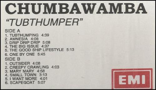 Chumbawamba Tubthumper cassette album UK CHMCLTU107771