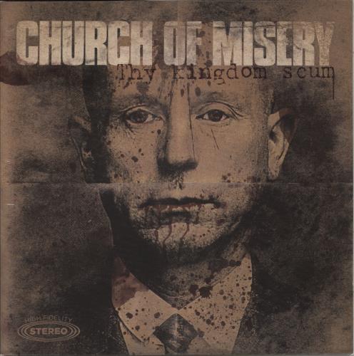 Church Of Misery Thy Kingdom Scum - Gold Vinyl 2-LP vinyl record set (Double LP Album) UK 9O02LTH880306