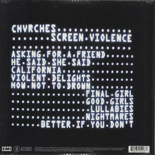 Chvrches Screen Violence - 180 Gram Blue Vinyl - Sealed + Autographed Card vinyl LP album (LP record) UK E20LPSC873576