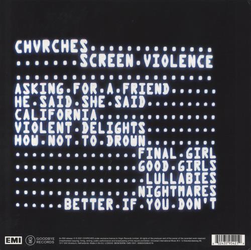 Chvrches Screen Violence vinyl LP album (LP record) UK E20LPSC810033