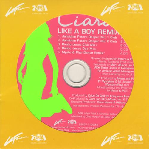 Ciara Like A Boy Remixes CD single (CD5 / 5") US AR4C5LI454378