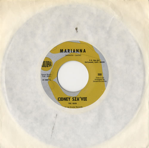 Cidney Sza'vee Marianna 7" vinyl single (7 inch record / 45) US EYH07MA576237