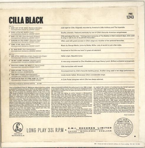Cilla Black Cilla - EX vinyl LP album (LP record) UK CILLPCI694921
