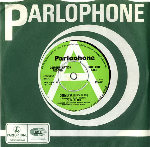 Cilla Black Conversations - A Label 7" vinyl single (7 inch record / 45) UK CIL07CO588562