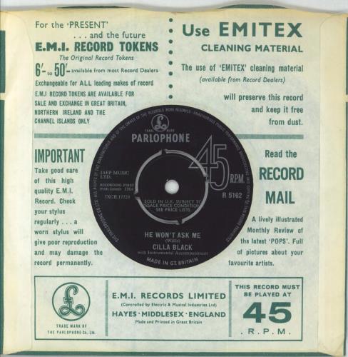 Cilla Black It's For You 7" vinyl single (7 inch record / 45) UK CIL07IT294687