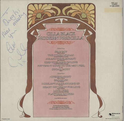 Cilla Black Modern Priscilla - Autographed vinyl LP album (LP record) UK CILLPMO660474