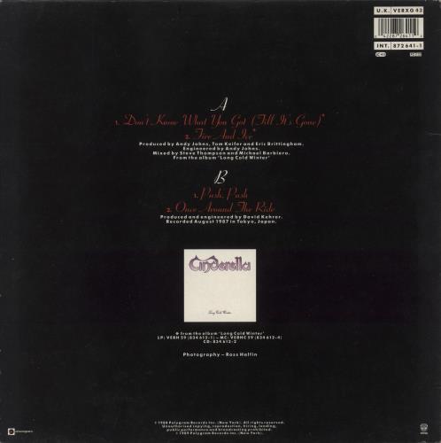 Cinderella Don't Know What You Got 12" vinyl single (12 inch record / Maxi-single) UK CIN12DO682571