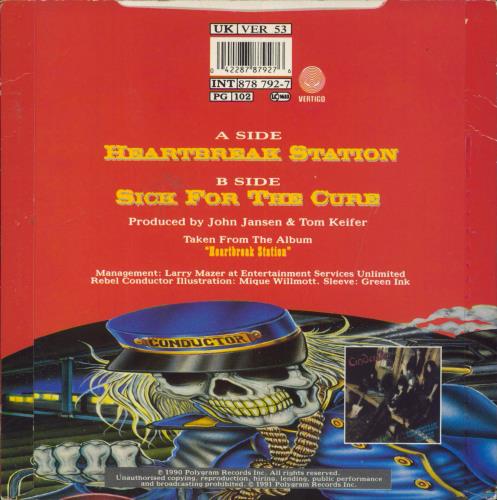 Cinderella Heartbreak Station - P/s 7" vinyl single (7 inch record / 45) UK CIN07HE827611