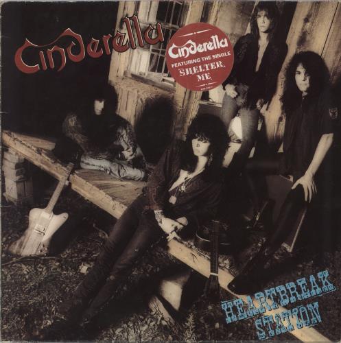 Cinderella Heartbreak Station - Stickered - EX vinyl LP album (LP record) UK CINLPHE804606