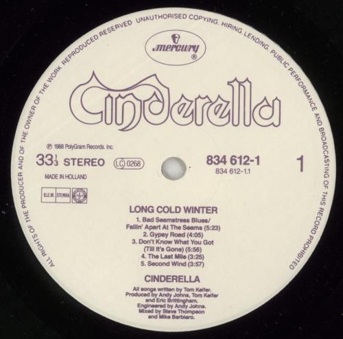 Cinderella Long Cold Winter - 1st vinyl LP album (LP record) Dutch CINLPLO867952