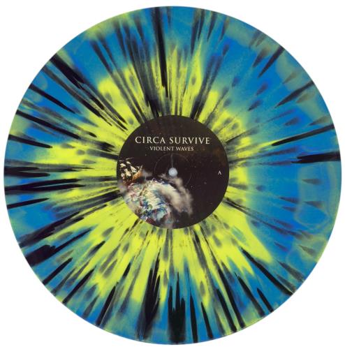 Circa Survive Violent Waves - Yellow and Blue Swirl w/ Black Splatter 2-LP vinyl record set (Double LP Album) UK O512LVI862606