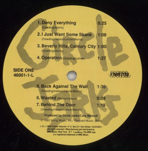 Circle Jerks Group Sex vinyl LP album (LP record) US CIRLPGR862997