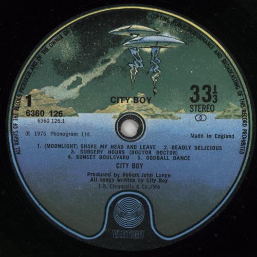 City Boy City Boy vinyl LP album (LP record) UK CTBLPCI392017