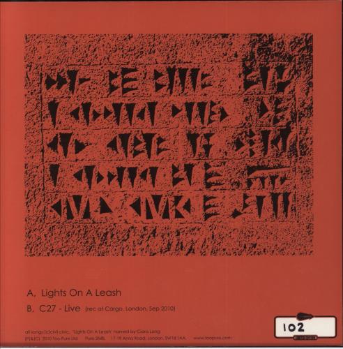 Civil Civic Lights On A Leash - Red Vinyl 7" vinyl single (7 inch record / 45) UK 84107LI857022