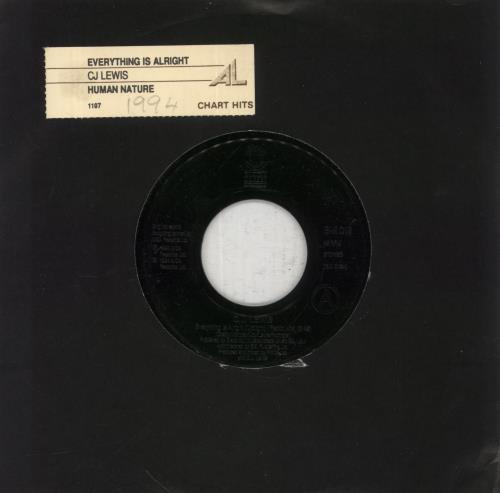 CJ Lewis Everything Is Alright (Uptight) - Jukebox + Tab 7" vinyl single (7 inch record / 45) UK CJL07EV855191