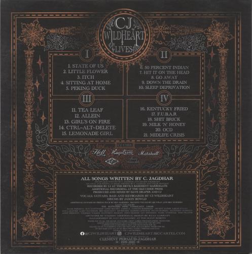 CJ Wildheart Live - Red W/ Black Splatter Vinyl & Yellow W/ Black Splatter Vinyl - Autographed 2-LP vinyl record set (Double LP Album) UK 2ZA2LLI882134