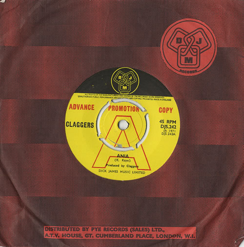 Claggers Ania 7" vinyl single (7 inch record / 45) UK 5CL07AN484847