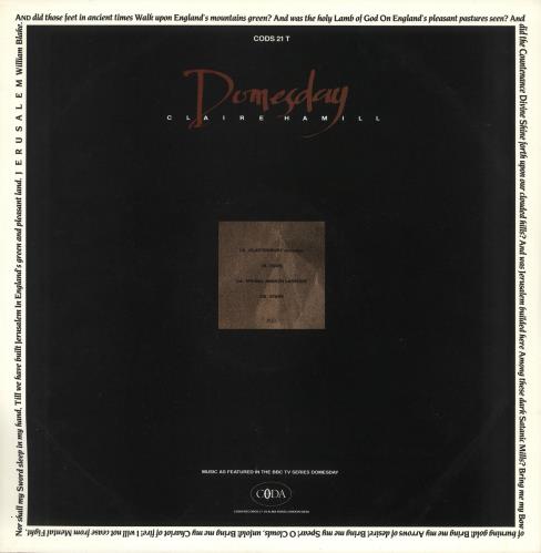 Claire Hamill Domesday 12" vinyl single (12 inch record / Maxi-single) UK CLM12DO722347