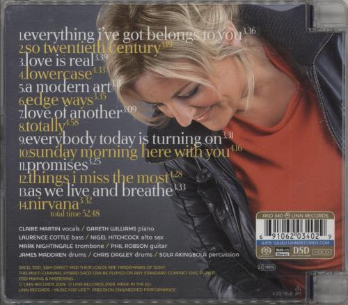 Claire Martin A Modern Art super audio CD SACD UK CM2SAAM863143