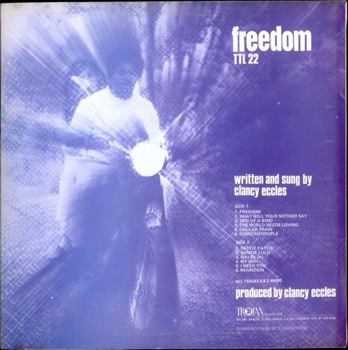 Clancy Eccles Freedom - VG vinyl LP album (LP record) UK C1YLPFR519170