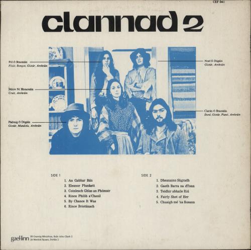 Clannad Clannad 2 vinyl LP album (LP record) Irish CLNLPCL563650