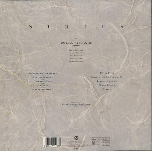 Clannad Sirius - Shrink vinyl LP album (LP record) UK CLNLPSI880969