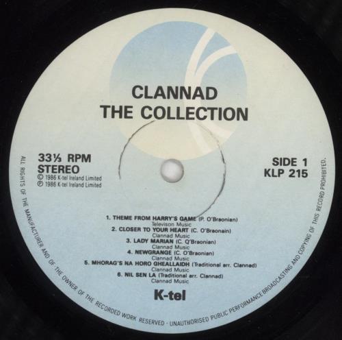 Clannad The Collection vinyl LP album (LP record) Irish CLNLPTH393736