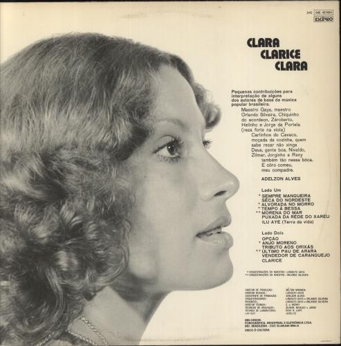 Clara Nunes Clara Clarice Clara vinyl LP album (LP record) Brazilian FQCLPCL858106