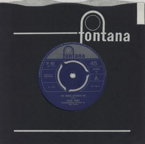 Clare Torry The Music Attracts Me 7" vinyl single (7 inch record / 45) UK C1W07TH762045