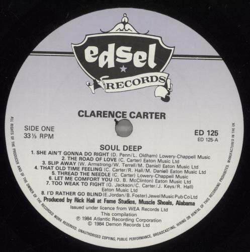 Clarence Carter Soul Deep vinyl LP album (LP record) UK CNCLPSO696177