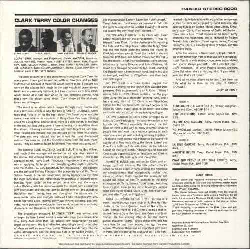Clark Terry Color Changes - 180gm Vinyl vinyl LP album (LP record) UK CTILPCO863228