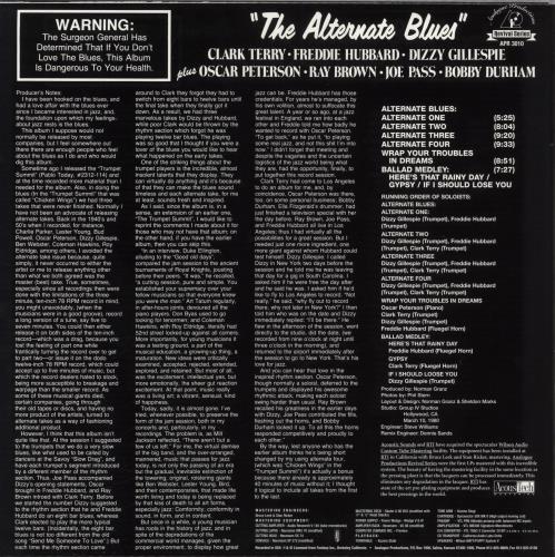 Clark Terry The Alternate Blues vinyl LP album (LP record) US CTILPTH842478