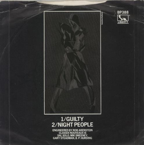 Classix Nouveaux Guilty - 4pr 7" vinyl single (7 inch record / 45) UK CLX07GU221634