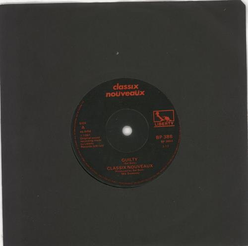 Classix Nouveaux Guilty - Single Sided 7" vinyl single (7 inch record / 45) UK CLX07GU730557