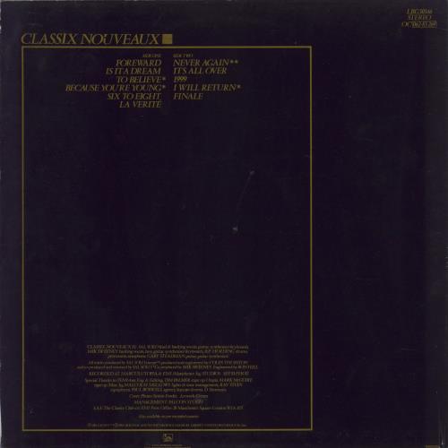 Classix Nouveaux La Verite vinyl LP album (LP record) UK CLXLPLA529015
