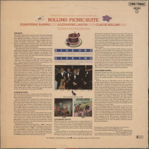 Claude Bolling Picnic Suite vinyl LP album (LP record) Dutch 7CBLPPI870716