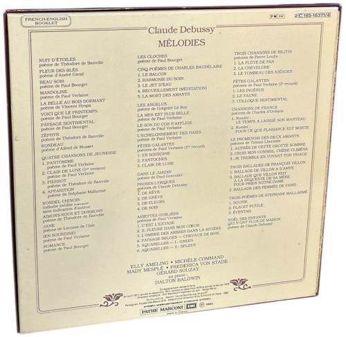 Claude Debussy Debbusy: M�lodies Vinyl Box Set French DTJVXDE879716