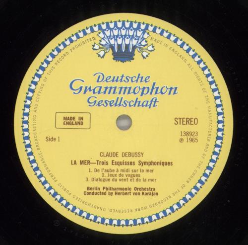 Claude Debussy 'La Mer' Trois Esquisses Symphoniques / Prelude a vinyl LP album (LP record) UK DTJLPLA526802