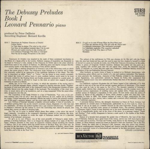 Claude Debussy The Debussy Preludes (Book 1) vinyl LP album (LP record) UK DTJLPTH877769
