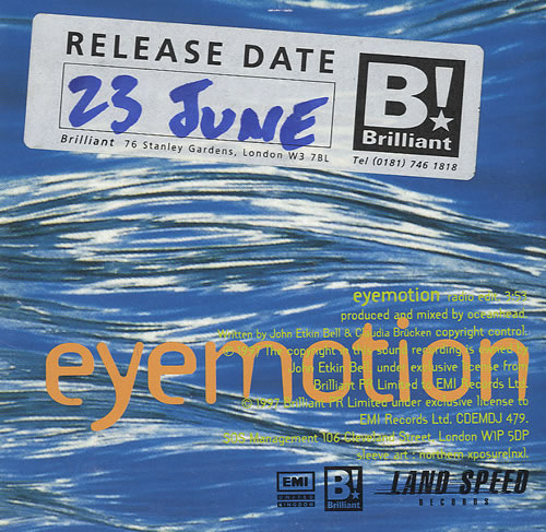 Claudia Brucken Eyemotion CD single (CD5 / 5") UK BRUC5EY87417