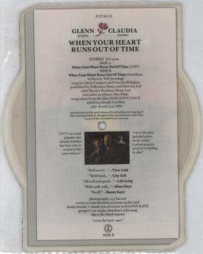 Claudia Brucken When Your Heart Runs Out Of Time shaped picture disc (picture disc vinyl record) UK BRUSHWH04696